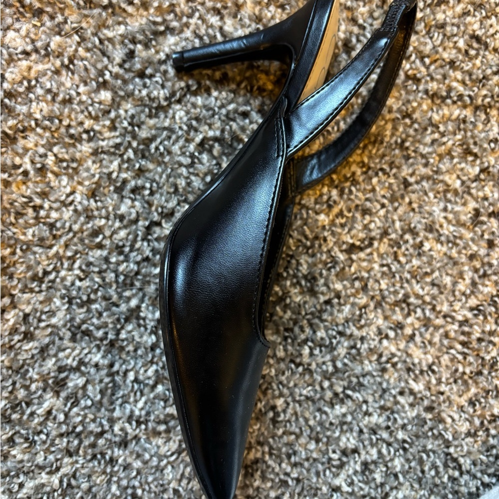 Calvin Klein Black Slingback Heels - Picture 4 of 9